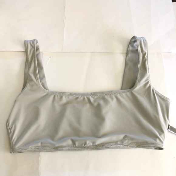 SKIMS Faux Leather Bralette Top in Shell Plus Size 2X - Picture 8 of 15